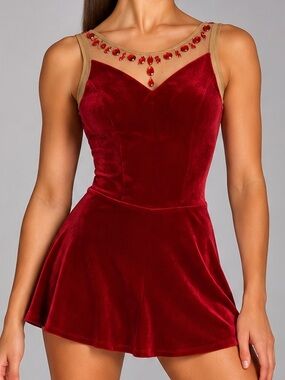 Custom Red Dress Dance Costume